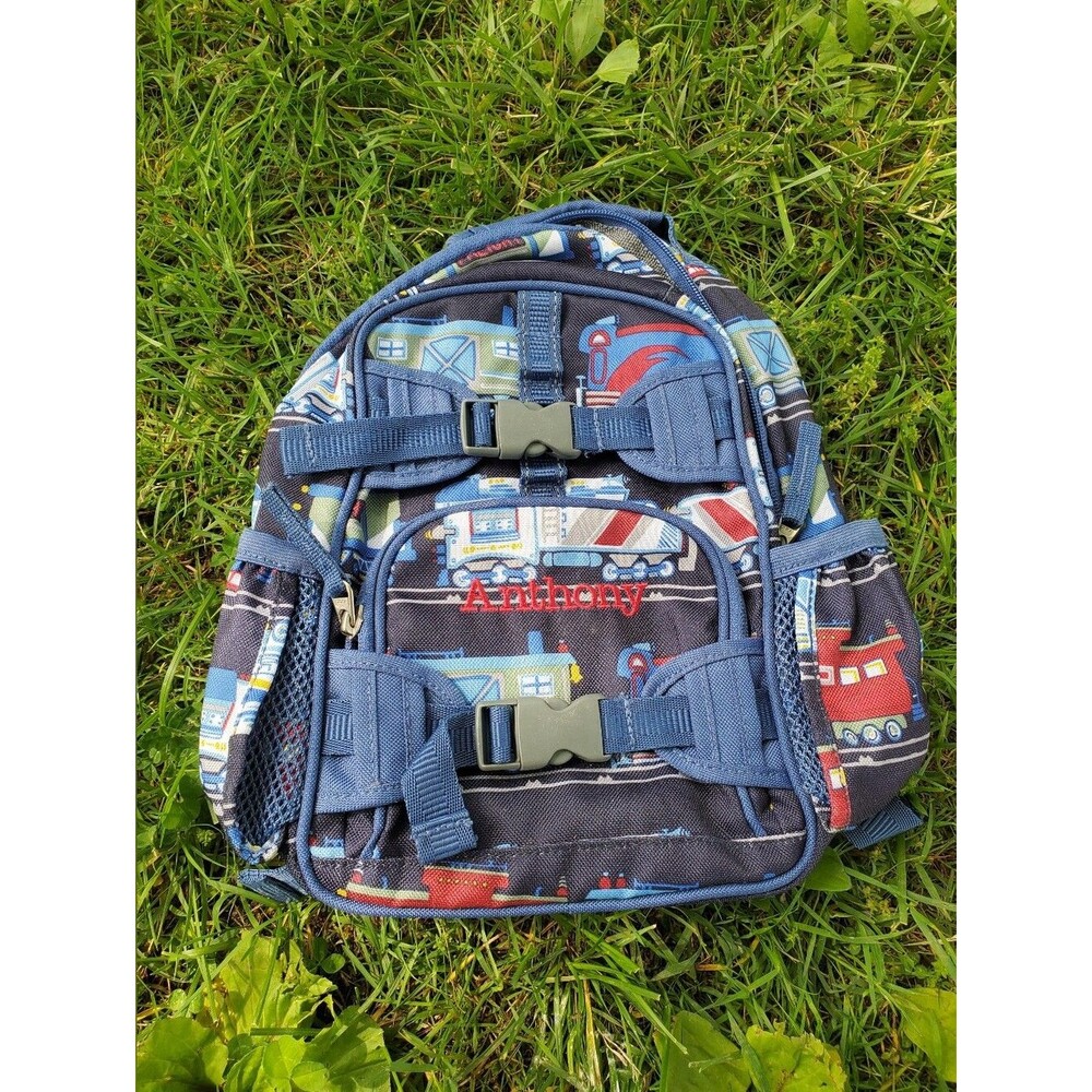 Pottery Barn Kids Railroad Train Mackenzie Backpack Monogram Anthony Size Mini